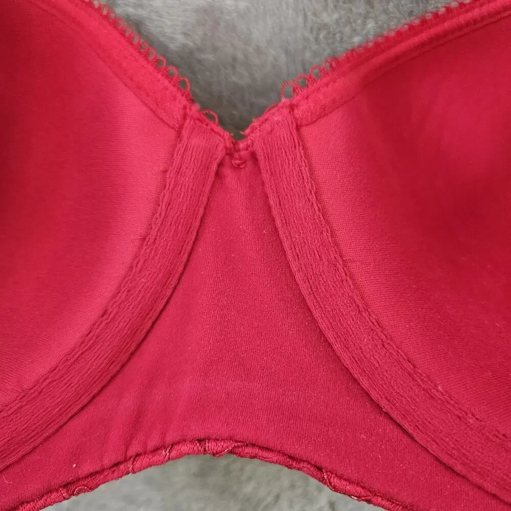 Victoria’s Secret 36DD Red Lace Bra Romantic Bombshell Femme Glam